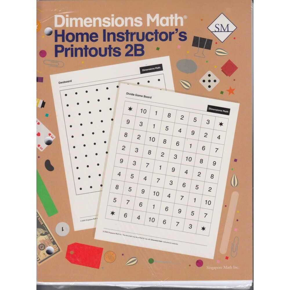 Dimensions Math Home Instructor's Printouts 2B - Singapore Math Inc (Looseleaf)